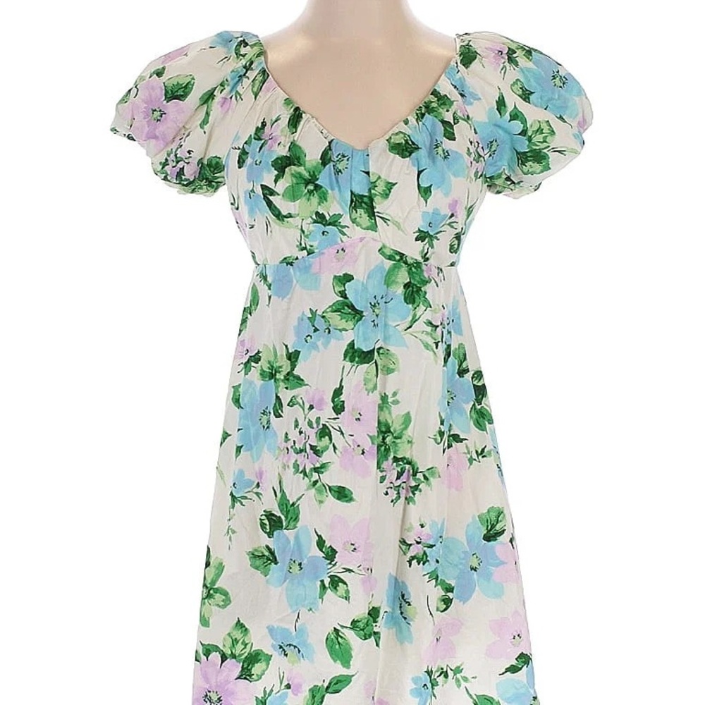 Old Navy Floral Dress with Puff Sleeves
